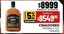 Diarco Criadores - whisky x 1 lt. cód:4510 oferta