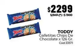 Diarco Toddy - galletitas chips de chocolate x 126 gr oferta