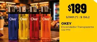 Diarco Okey - encendedor transparente cód. 17713 oferta
