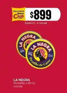 Diarco La negra - picadillo x 90 gr. (cód:1638) oferta