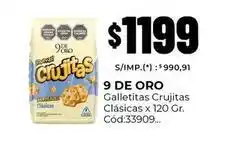 Diarco 9 de oro - galletitas crujitas clásicas x 120 gr. cód:33909 oferta