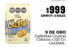Diarco 9 de oro - galletitas crujitas clásicas x 120 gr oferta