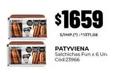 Diarco Paty - salchichas fun x 6 un oferta