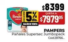 Diarco Pampers - pañales supersec jumbopack cód:28766 oferta
