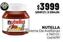 Diarco Nutella - crema de avellanas x 140 gr. cód:14797 oferta