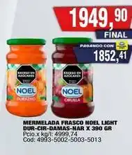Maxiconsumo Noel - mermelada frasco light dur-cir-damas-nar x 390 gr cod: 4993-5002-5003-5013 oferta