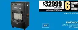 Diarco Daewoo - estufa garrafera oferta