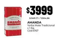 Diarco Amanda - yerba mate tradicional x 1 kg. cód:4767 oferta