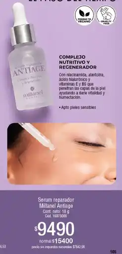 Millanel Cosmética Millanel Antiage serum reparador oferta