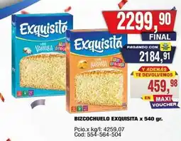 Maxiconsumo Exquisita - bizcochuelo oferta