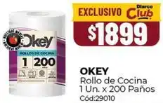 Diarco Okey - rollo de cocina 1 un. x 200 paños cód:29010 oferta