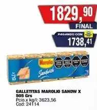 Maxiconsumo Marolio - galletitas sandw x oferta