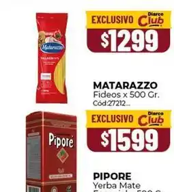 Diarco Matarazzo - fideos x 500 gr. cód:27212 oferta