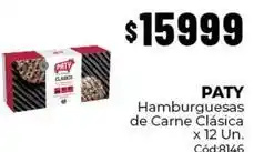 Diarco Paty - hamburguesas de carne clásica x 12 un. cód:8146 oferta