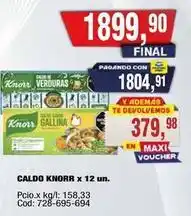 Maxiconsumo Knorr - caldo knorr x 12 un. cod: 728-695-694 oferta