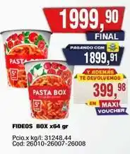 Maxiconsumo Fideos box oferta