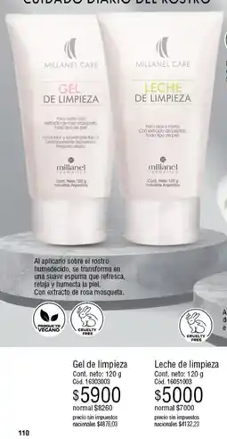 Millanel Cosmética Millanel care gel de limpieza leche de limpieza oferta