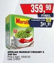 Maxiconsumo Marolio - arvejas t/recart x 340 grs oferta