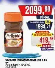Maxiconsumo Arlistán - cafe instantaneo arlistan x 50 gr oferta