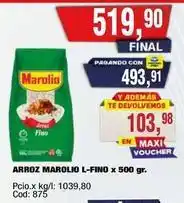 Maxiconsumo Marolio - arroz l-fino x 500 gr oferta