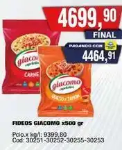 Maxiconsumo Giacomo - fideos giacomo x500 gr oferta