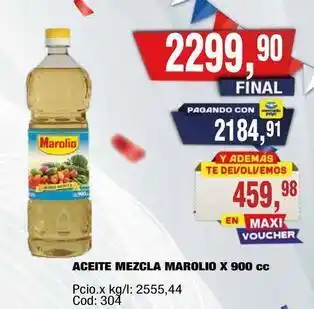 Maxiconsumo Marolio - aceite mezcla x 900 cc oferta