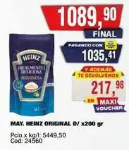 Maxiconsumo Heinz - may. heinz original d/ x200 gr oferta
