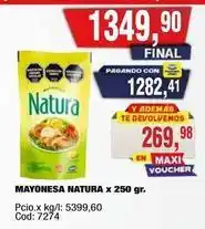 Maxiconsumo Natura - mayonesa natura x 250 gr oferta