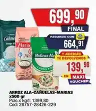 Maxiconsumo María - arroz ala-cañuelas-marias x500 gr oferta