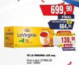 Maxiconsumo La virginia - te la virginia x25 saq oferta