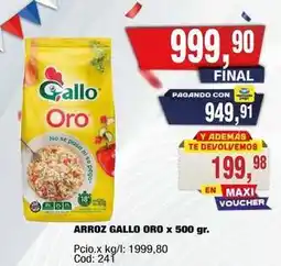 Maxiconsumo Gallo oro - arroz oferta