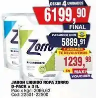 Maxiconsumo Zorro - jabon liquido ropa oferta
