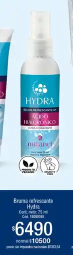Millanel Cosmética Hydra bruma refrescante con ácido hialurónico oferta