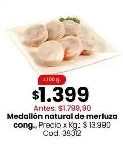 Coto Medallón natural de merluza cong oferta