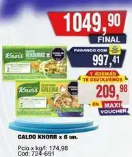 Maxiconsumo Knorr - caldo knorr x 6 un oferta