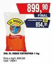 Maxiconsumo El dique - sal el dique entrefina 1 kg cod: 14641 oferta