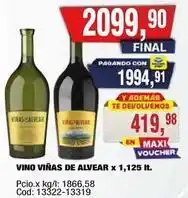 Maxiconsumo Vino vi ilde{n}as de alvear x 1,125 lt oferta