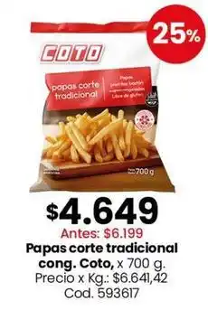 Coto Coto - papas corte tradicional cong oferta