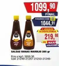 Maxiconsumo Marolio - salsas varias marolio oferta