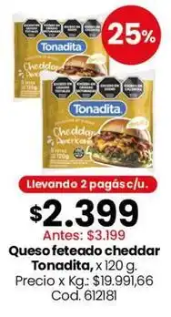Coto Tonadita - queso fetado cheddar oferta