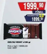 Maxiconsumo Misky - cho.taz misky x100 gr oferta