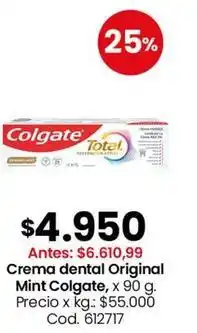Coto Colgate - crema dental original mint oferta