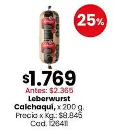 Coto Leberwurst calchaquí oferta