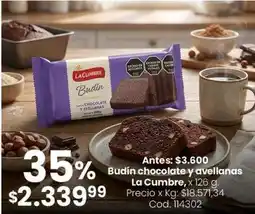 Coto La cumbre - budín chocolate y avellanas oferta