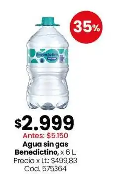 Coto Benedictino - agua sin gas oferta