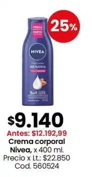 Coto Nivea - crema corporal oferta
