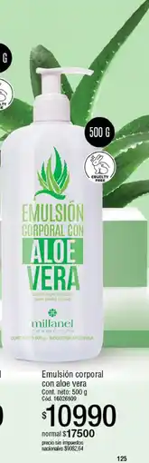 Millanel Cosmética Millanel emulsión corporal con aloe vera oferta