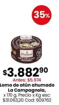 Coto La campagnola - lomo de atún ahumado oferta