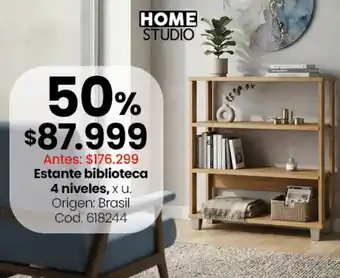 Origen - estante biblioteca 4 niveles, x u. cod. 618244