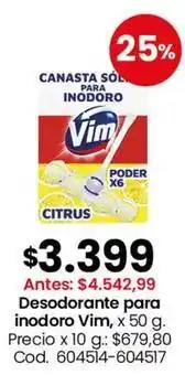 Coto Vim - desodorante para inodoro oferta